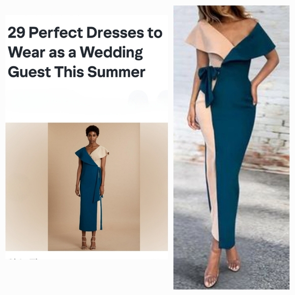 CLAN MALI WRAP DRESS - TEAL - Picture 1 of 5